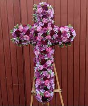 Deepest Faith  Standing Cross FS-139 Funeral Standing Spray