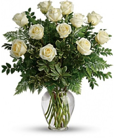 Delicate White  White Rose Arrangement in Spring, TX | Spring Trails Florist