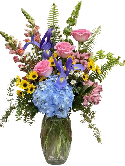 DELIGHTFUL GARDEN VASE ARRANGEMENT