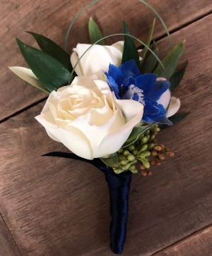 Delphinium Blue Boutonniere