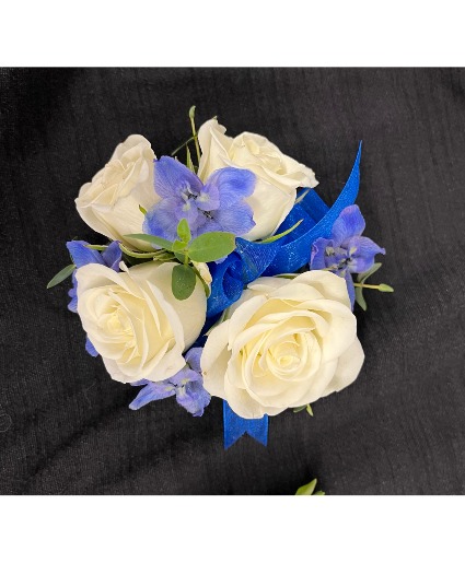 Delphinium Blues Corsage