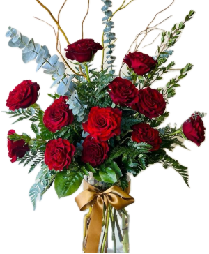 DELUXE 1 Dozen Vase Arrg.