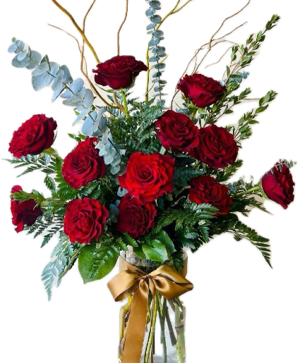 DELUXE 1 Dozen Vase Arrg.