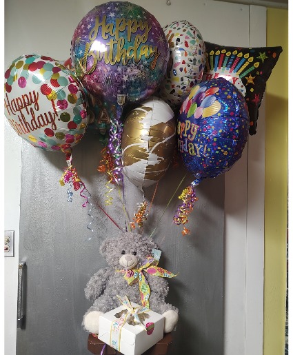 Premium birthday balloon bouquet  Balloons , plush , sweets 