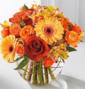Deluxe Mixed Fall Vased Arrangement