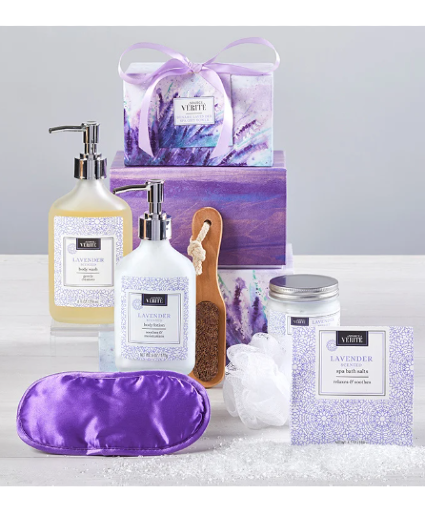 Denarii Lavendar Spa Tower Spa Gift Basket