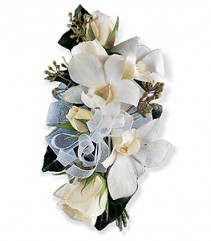 Dendrobium and Rose  corsage