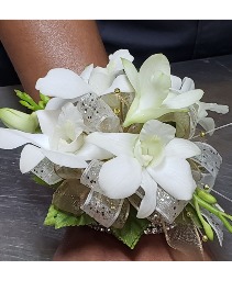White Dendrobium Orchid Corsage 