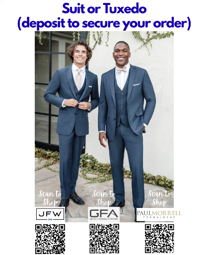 Deposit On Any SUIT OR TUXEDO