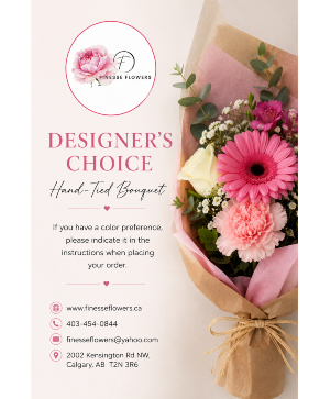 Designer’s Choice bouquet Hand-Tie bouquet 