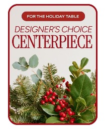 Designer's Choice Christmas Centerpiece Flower Arrangement