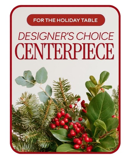 Designer's Choice Christmas Centerpiece Flower Arrangement