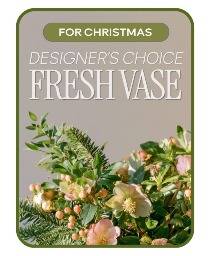 Designer's Choice Christmas in a Vase Flower Arrangement