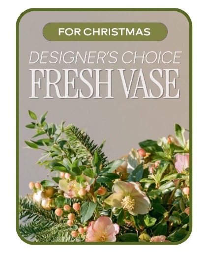 Designer's Choice Christmas in a Vase Flower Arrangement