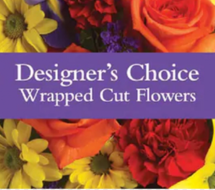 Designers Choice Flowers Hand Tied Wrapped Flowers