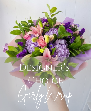 Designer's Choice Girly Wrapped Bouquet Wrapped Bouquet