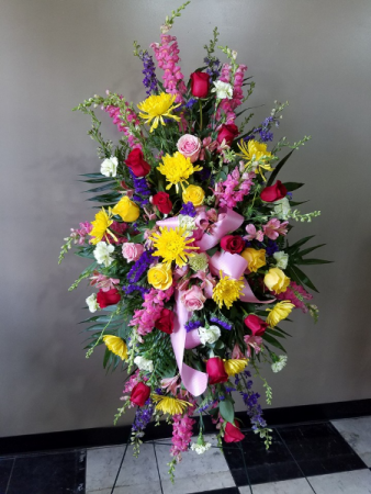Designers Choice - Mix of Fresh Flowers Standing Spray