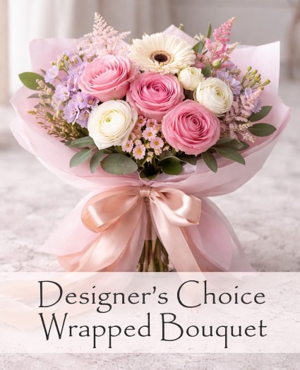 Designer's Choice Mixed Wrapped Bouquet  
