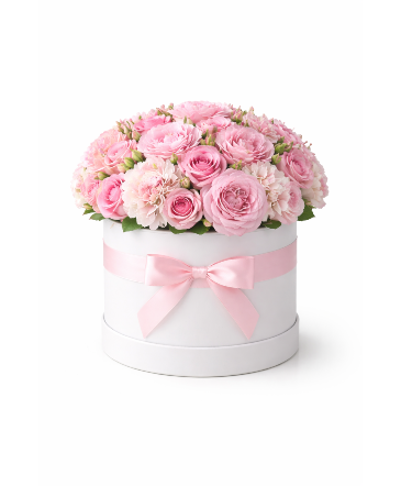 Pink Whisper Flower Box Box Arrangement in College Park, GA | WILLIS FLOWERS