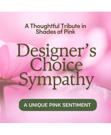 Designer's Choice Sympathy in Pink Flower Arrangement in Nevada, IA | Flower Bed