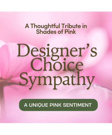 Designer's Choice Sympathy in Pink Flower Arrangement