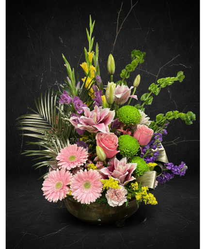 Designers Choice Wicker Basket (unique) Flower Arrangement