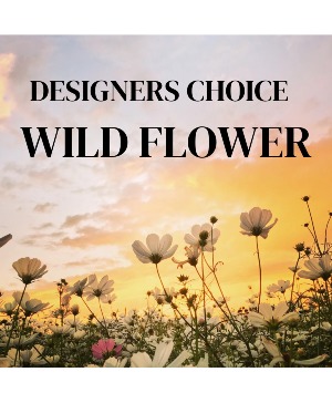 Designers Choice Wild Flower Arrangement vased arrangement