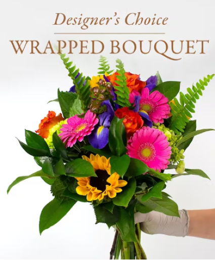 DESIGNER'S CHOICE WRAPPED BOUQUET 