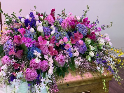Designer's Colorful Choice Casket Cover