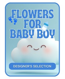 Designer's Selection Baby Boy Flower Arrangement