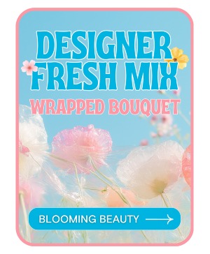 Designer's Selection Wrapped Bouquet Flower Arrangement