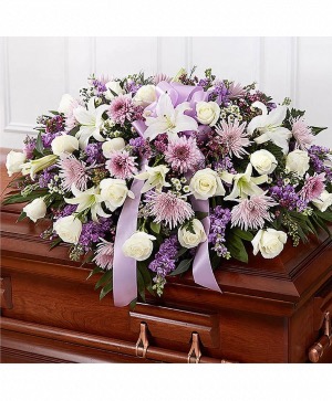 Devotion half casket spray  