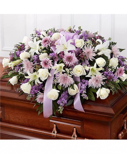 Devotion half casket spray  