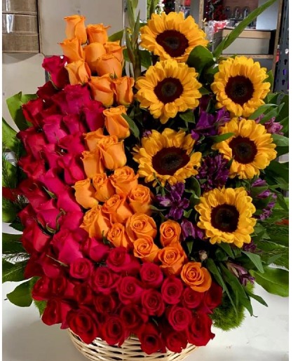 dianas exquisite rose arrangement 