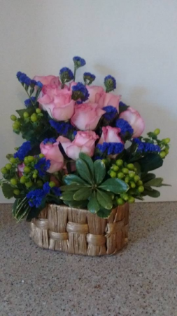 Roses, in Lavender or  Pink  Roses