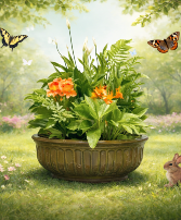 Dish Garden Growing Plants Attractive Container