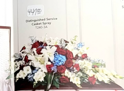 Distinguished Service Casket Spray 