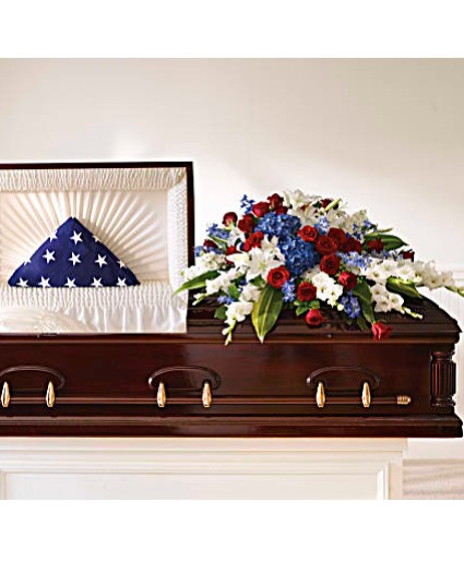 Distinguished Service Casket Spray Arrangement