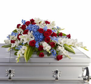 Distinguished Service Casket Spray Sympathy Arrangements