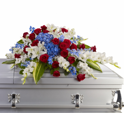 Distinguished Service Casket Spray Sympathy Arrangements