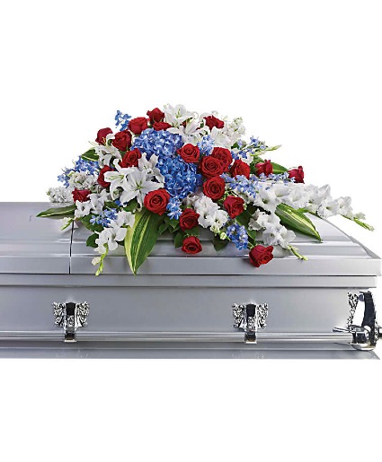 Distinguished Service Casket Spray sympathy arrangements
