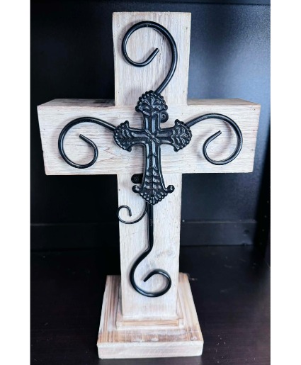 Distressed Wooden Cross appx 16 inch 