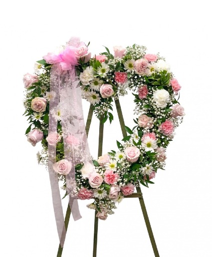 Pink And White Mixed Heart