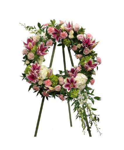 Divine Pink and White Wreath