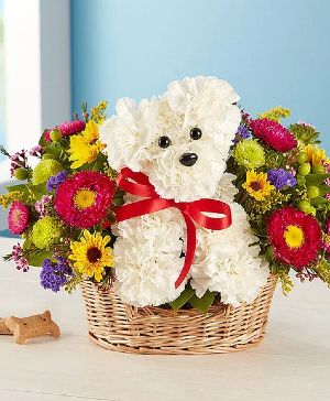 Doggie Basket table arrangement