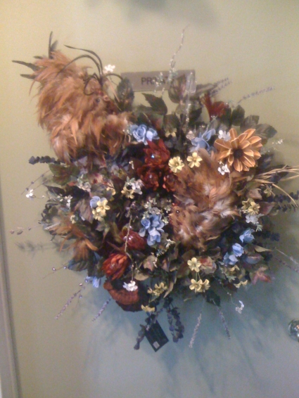 Dos Cockerels Wreath By Perrine Custom Silks