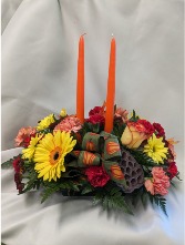 Double Candle Centerpiece Arrangement