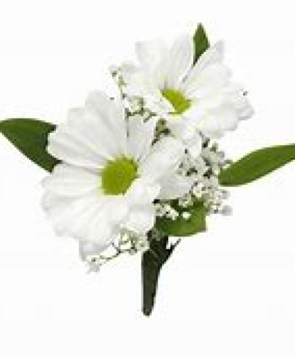 Double White Daisy Boutonniere FHF-PB707 ****Pickup item only****