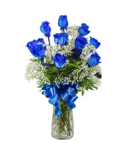 Dozen Blue Roses Roses