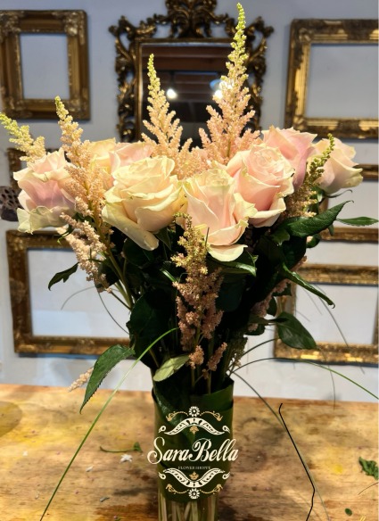 Dozen Blush Pink  Roses 